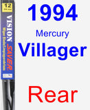 Rear Wiper Blade for 1994 Mercury Villager - Vision Saver
