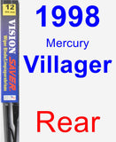 Rear Wiper Blade for 1998 Mercury Villager - Vision Saver