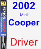 Driver Wiper Blade for 2002 Mini Cooper - Vision Saver