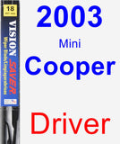 Driver Wiper Blade for 2003 Mini Cooper - Vision Saver