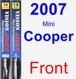 Front Wiper Blade Pack for 2007 Mini Cooper - Vision Saver