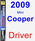 Driver Wiper Blade for 2009 Mini Cooper - Vision Saver