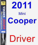 Driver Wiper Blade for 2011 Mini Cooper - Vision Saver