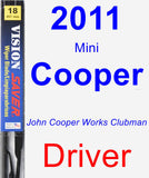 Driver Wiper Blade for 2011 Mini Cooper - Vision Saver