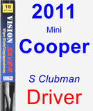 Driver Wiper Blade for 2011 Mini Cooper - Vision Saver