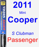 Passenger Wiper Blade for 2011 Mini Cooper - Vision Saver