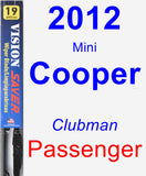 Passenger Wiper Blade for 2012 Mini Cooper - Vision Saver