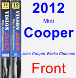 Front Wiper Blade Pack for 2012 Mini Cooper - Vision Saver