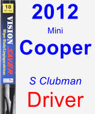 Driver Wiper Blade for 2012 Mini Cooper - Vision Saver