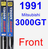 Front Wiper Blade Pack for 1991 Mitsubishi 3000GT - Vision Saver