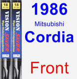 Front Wiper Blade Pack for 1986 Mitsubishi Cordia - Vision Saver