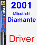 Driver Wiper Blade for 2001 Mitsubishi Diamante - Vision Saver