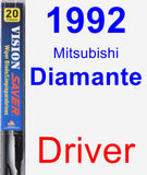 Driver Wiper Blade for 1992 Mitsubishi Diamante - Vision Saver