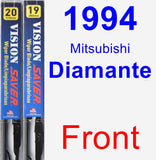 Front Wiper Blade Pack for 1994 Mitsubishi Diamante - Vision Saver