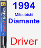 Driver Wiper Blade for 1994 Mitsubishi Diamante - Vision Saver