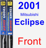 Front Wiper Blade Pack for 2001 Mitsubishi Eclipse - Vision Saver