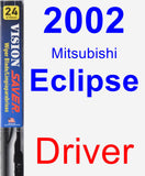 Driver Wiper Blade for 2002 Mitsubishi Eclipse - Vision Saver