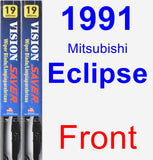 Front Wiper Blade Pack for 1991 Mitsubishi Eclipse - Vision Saver