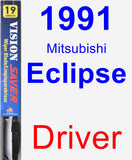 Driver Wiper Blade for 1991 Mitsubishi Eclipse - Vision Saver