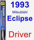 Driver Wiper Blade for 1993 Mitsubishi Eclipse - Vision Saver