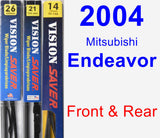 Front & Rear Wiper Blade Pack for 2004 Mitsubishi Endeavor - Vision Saver