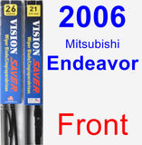 Front Wiper Blade Pack for 2006 Mitsubishi Endeavor - Vision Saver