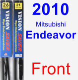 Front Wiper Blade Pack for 2010 Mitsubishi Endeavor - Vision Saver