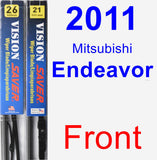 Front Wiper Blade Pack for 2011 Mitsubishi Endeavor - Vision Saver