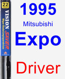 Driver Wiper Blade for 1995 Mitsubishi Expo - Vision Saver