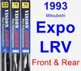 Front & Rear Wiper Blade Pack for 1993 Mitsubishi Expo LRV - Vision Saver