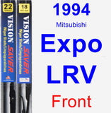 Front Wiper Blade Pack for 1994 Mitsubishi Expo LRV - Vision Saver