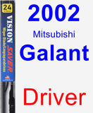 Driver Wiper Blade for 2002 Mitsubishi Galant - Vision Saver