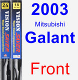 Front Wiper Blade Pack for 2003 Mitsubishi Galant - Vision Saver