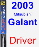 Driver Wiper Blade for 2003 Mitsubishi Galant - Vision Saver