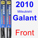 Front Wiper Blade Pack for 2010 Mitsubishi Galant - Vision Saver