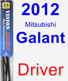 Driver Wiper Blade for 2012 Mitsubishi Galant - Vision Saver