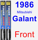 Front Wiper Blade Pack for 1986 Mitsubishi Galant - Vision Saver