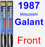 Front Wiper Blade Pack for 1987 Mitsubishi Galant - Vision Saver