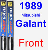 Front Wiper Blade Pack for 1989 Mitsubishi Galant - Vision Saver