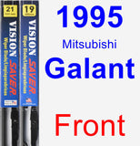 Front Wiper Blade Pack for 1995 Mitsubishi Galant - Vision Saver