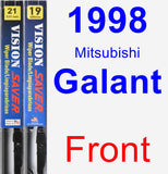 Front Wiper Blade Pack for 1998 Mitsubishi Galant - Vision Saver