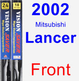 Front Wiper Blade Pack for 2002 Mitsubishi Lancer - Vision Saver