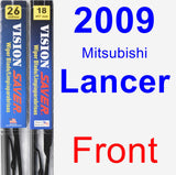 Front Wiper Blade Pack for 2009 Mitsubishi Lancer - Vision Saver