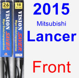 Front Wiper Blade Pack for 2015 Mitsubishi Lancer - Vision Saver