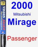 Passenger Wiper Blade for 2000 Mitsubishi Mirage - Vision Saver