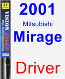 Driver Wiper Blade for 2001 Mitsubishi Mirage - Vision Saver