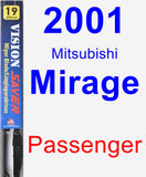 Passenger Wiper Blade for 2001 Mitsubishi Mirage - Vision Saver