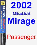 Passenger Wiper Blade for 2002 Mitsubishi Mirage - Vision Saver