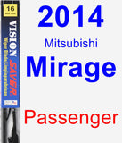 Passenger Wiper Blade for 2014 Mitsubishi Mirage - Vision Saver