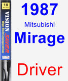 Driver Wiper Blade for 1987 Mitsubishi Mirage - Vision Saver